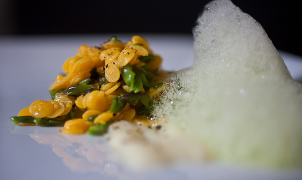 Yolk Drops, Asparagus, Meyer Lemon, Black Pepper