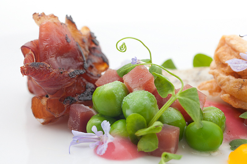 English Peas, Tofu, Ham, Pillow of Lavender Air